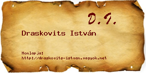Draskovits István névjegykártya