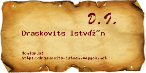 Draskovits István névjegykártya