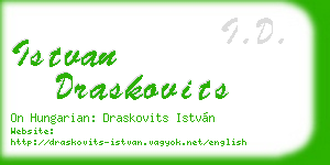 istvan draskovits business card